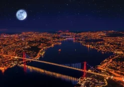 Art Puzzle Neon Puzzle - Trois Ponts, Bosphore* Pièces Phosphorescentes|Villes Et Villages