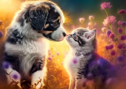 Castorland Nouvelle Amitié*Femme Chiens|Chats