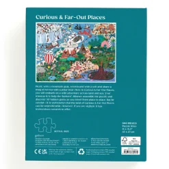 Galison Où est ________ ? Casse-tête de 500 pièces « Curieux et lointains*Femme Humour, Satire Et Wasgij|Carré