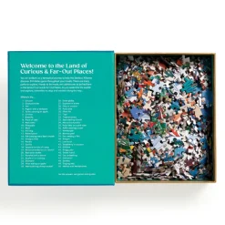 Galison Où est ________ ? Casse-tête de 500 pièces « Curieux et lointains*Femme Humour, Satire Et Wasgij|Carré