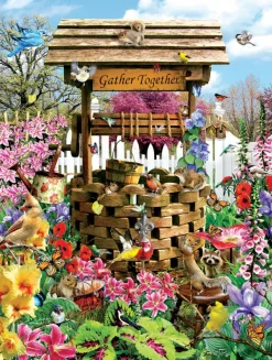 SunsOut Oiseaux près du Puits à Souhaits* Oiseaux|Forêts, Fleurs Et Jardins