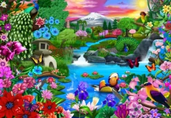 Bluebird Puzzle Oriental Paradise* Oiseaux|Forêts, Fleurs Et Jardins