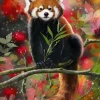 Alipson Puzzle Panda Roux Assis sur une Branche* Animaux De La Forêt|De 1 000 Pièces