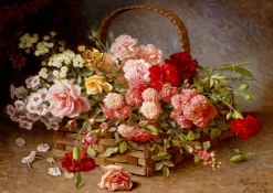 Enjoy Puzzle Panier de Roses* Déco Et Objets|Forêts, Fleurs Et Jardins