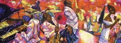 Art Puzzle Panorama - Les Couleurs du Jazz*Femme Panoramique|Musique, Danse, Instruments