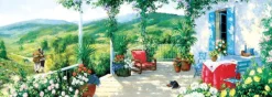 Art Puzzle Panorama - L'Invité de la Véranda* Panoramique|Forêts, Fleurs Et Jardins