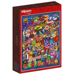 Alipson Puzzle Patch Crazy* Déco Et Objets|Collages