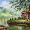 Art Puzzle Pêche en Soirée* Rétros Et Nostalgie|Cottages Et Châlets