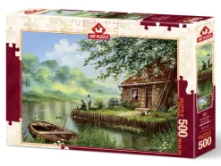 Art Puzzle Pêche en Soirée* Rétros Et Nostalgie|Cottages Et Châlets