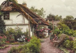 DToys Peder Mørk Mønsted - Children in the Flower Garden* Art|De 1 000 Pièces