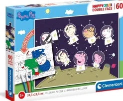 Clementoni Peppa Pig - Supercolor Double Face*Enfant Pièces Recto-Verso|Puzzles Pour Enfants