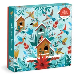Galison Perche d'Hiver - Puzzle 500 Pièces* Oiseaux|Neige