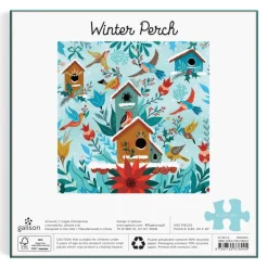 Galison Perche d'Hiver - Puzzle 500 Pièces* Oiseaux|Neige