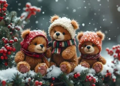 Bluebird Puzzle Petits Oursons sous la Neige*Femme Animaux De La Forêt|Noël