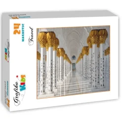 Grafika Kids Pièces magnétiques - Mosquée Cheikh Zayed, Abou Dabi, Emirats Arabes Unis*Enfant Pièces Magnétiques|Églises, Cathédrales Et Mosquées