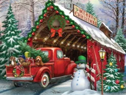 SunsOut Pièces XXL - A Travers le Pont*Femme/Enfant Rétros Et Nostalgie|Noël