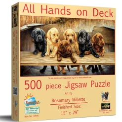 SunsOut Pièces XXL - All Hands on Deck*Enfant Panoramique|Chiens
