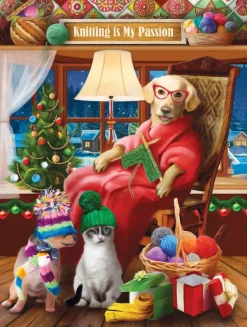 SunsOut Pièces XXL - Another Knitted Gift from Grandma*Femme/Enfant Chiens|Chats