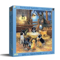 SunsOut Pièces XXL - Barnyard Nativity*Enfant Chiens|Chats
