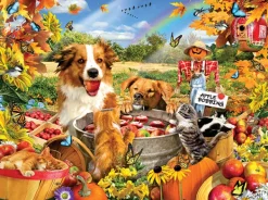 SunsOut Pièces XXL - Bobbing for Apples*Femme/Enfant Chiens|Halloween