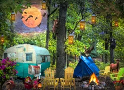 SunsOut Pièces XXL - Campement d'Été*Enfant Animaux De La Forêt|Déco Et Objets