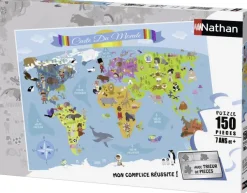 Nathan Pièces XXL - Carte du Monde*Enfant À Partir De 9 Ans|Cartes Du Monde