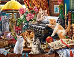 SunsOut Pièces XXL - Chatons dans le Bureau de l'Écrivain*Enfant Chats|Rétros Et Nostalgie