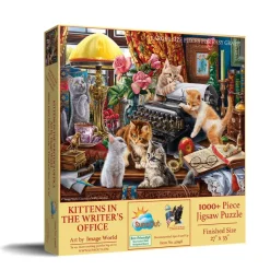 SunsOut Pièces XXL - Chatons dans le Bureau de l'Écrivain*Enfant Chats|Rétros Et Nostalgie
