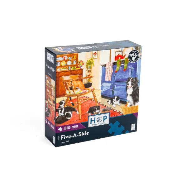 HOP - House of Puzzles Pièces XXL - Cinq Contre Cinq*Enfant À Partir De 9 Ans|Chiens