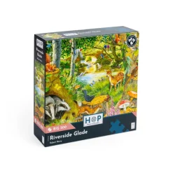 HOP - House of Puzzles Pièces XXL - Clairière Riverside*Enfant Animaux De La Forêt|Forêts, Fleurs Et Jardins