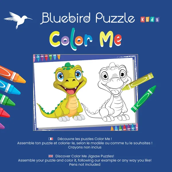 Bluebird Puzzle Pièces XXL - Color Me - Dinosaure*Enfant Dinosaures|Art Pour Les Enfants