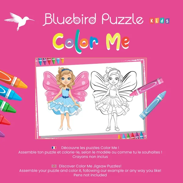 Bluebird Puzzle Pièces XXL - Color Me - Fée*Femme/Enfant Art Pour Les Enfants|Anges