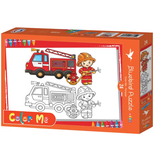 Bluebird Puzzle Pièces XXL - Color Me - Pompier*Enfant Voitures, Motos Et Camions|Pompiers, Police, Secours