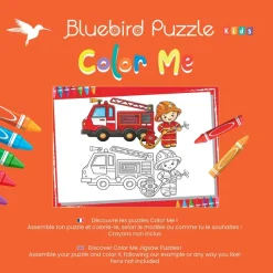 Bluebird Puzzle Pièces XXL - Color Me - Pompier*Enfant Voitures, Motos Et Camions|Pompiers, Police, Secours