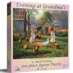 SunsOut Pièces XXL - Evening at Grandma's*Femme/Enfant Animaux De La Ferme|Rétros Et Nostalgie