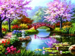 SunsOut Pièces XXL - Jardin Japonais en Fleur*Enfant Japon|Déco Et Objets