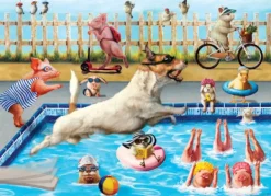 Eurographics Pièces XXL - Journée de folie à la piscine - Lucia Heffer*Femme/Enfant Pièces Xxl Adultes|Chiens