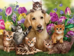 SunsOut Pièces XXL - KItty Sitting*Enfant Chiens|Chats