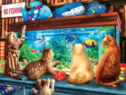 SunsOut Pièces XXL - Lèche-vitrine*Femme/Enfant Chats|Humour, Satire Et Wasgij