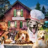 SunsOut Pièces XXL - Le feu de Camp de Wolfgang*Enfant Chiens|Déco Culinaire