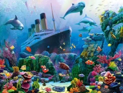 SunsOut Pièces XXL - Le Titanic au Fond de la Mer*Enfant Bateaux|Animaux Marins