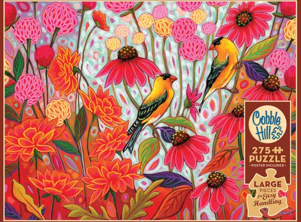 Cobble Hill Pièces XXL - Les Chardonnerets de Printemps*Enfant Oiseaux|Forêts, Fleurs Et Jardins