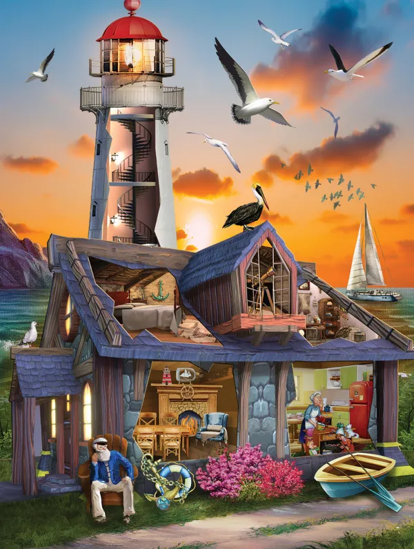 SunsOut Pièces XXL - Maison du Gardien de Phare*Enfant Mers Et Océans|Phares Et Moulins