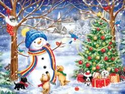 SunsOut Pièces XXL - Noël dans les Bois*Femme/Enfant Chiens|Noël