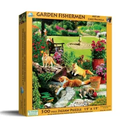 SunsOut Pièces XXL - Pêcheurs du jardin*Enfant Chats|Carré