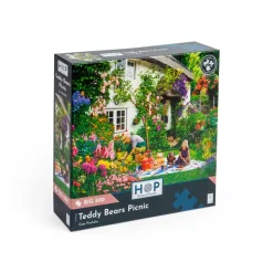 HOP - House of Puzzles Pièces XXL - Pique-Nique d'Ours en Peluche*Enfant Forêts, Fleurs Et Jardins|De 500 À 999 Pièces