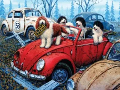 SunsOut Pièces XXL - Prend la Route*Enfant Voitures, Motos Et Camions|Chiens