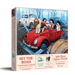 SunsOut Pièces XXL - Prend la Route*Enfant Voitures, Motos Et Camions|Chiens