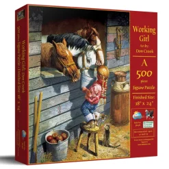 SunsOut Pièces XXL - Working Girl*Femme/Enfant Chevaux|Bébés Et Enfants