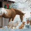 Cobble Hill Pièces XXL Familly - Winter Barnyard* Pièces Xxl Adultes|Chevaux